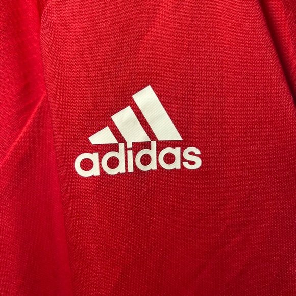 Adidas Mens Climalite Full Zip Training Track Jacket Red Thumbholes NEW Size XL - Picture 6 of 16